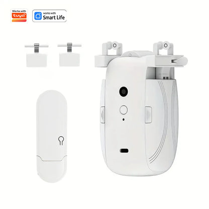 Smart Wi-Fi Curtain Robot with Wi-Fi Gateway, App Remote Control, Automatic Opening and Hand Pull Start, Compatible with Alexa (1 or 2 Pieces)